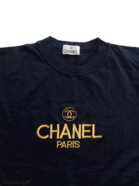 chanel t shirt logo fake|vintage chanel t shirt.